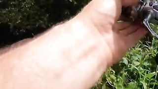 Зеркальный карп на вертушку в маленькой реке у Алахадзы