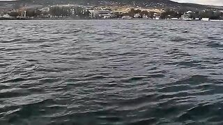 Феодосия, лодочная ловля бойкой кефали и саргана на бомбарду с червем