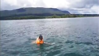Морской выход у Байтхома на Фукуоке под дождем