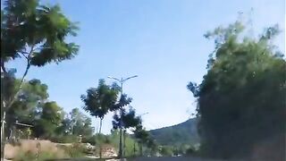 Морской выход у Байтхома на Фукуоке под дождем