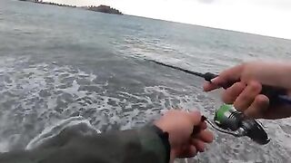 Лосось на Rapala у черноморского берега в Ризе