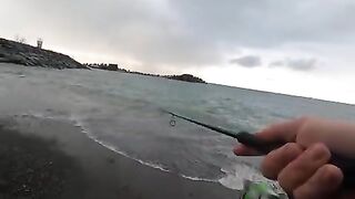 Лосось на Rapala у черноморского берега в Ризе
