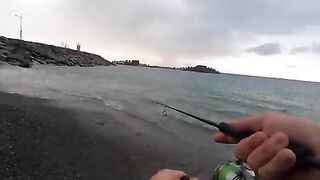 Лосось на Rapala у черноморского берега в Ризе