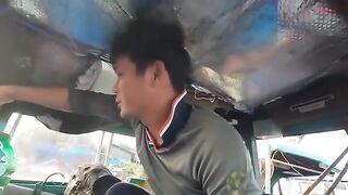 Ночная ловля кальмара с лодки в Лонгхае