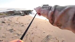 Сибас на первом забросе у скал Синопа