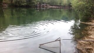 Два крупных карпа за два часа на Барановском озере в Сочи