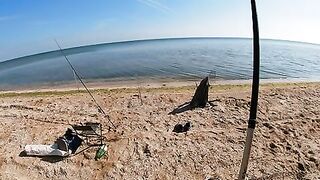 Азовское море на рассвете: ждем пеленгаса и ловим небольшую кефаль