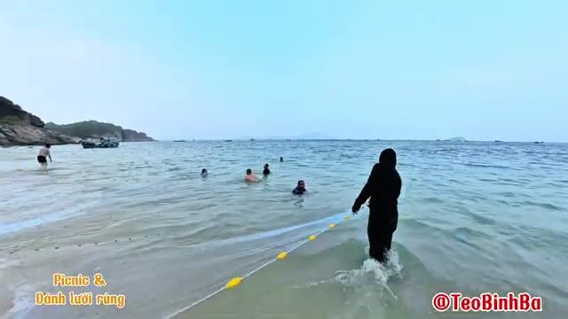 Пикник с неводом на острове Биньба: семейный день у моря и общий улов