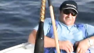 Два тунца за один выход: тяжелое вываживание у Закинфа