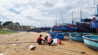 Рыбацкое утро в Туихоа: лодки возвращаются с уловом