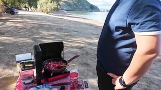 Завтрак на берегу и проверка удочек в Гюмюшлюке