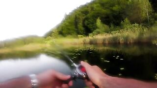 Три щуки и встреча с басом на прозрачном озере в Австрии