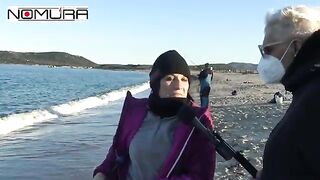Ловля кальмара у Ольбии: как прошла встреча на пляже Салине