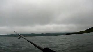 Русский остров: рокфишинг с берега, морской окунь и досадный сход
