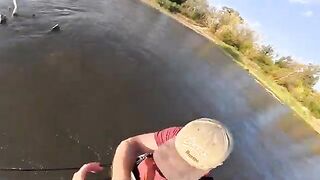Большой голавль на вращалку в летний вечер у Муреша