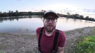 Большой голавль на вращалку в летний вечер у Муреша