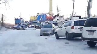Навага со льда в бухте Труда на острове Русский, январь 2023 года