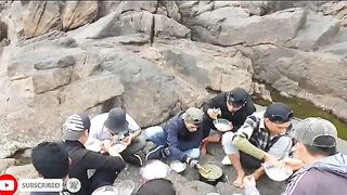 Рыбалка и уха на скалах Байсепа возле Куинёна