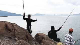 Рыбалка и уха на скалах Байсепа возле Куинёна