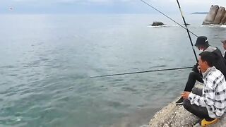 Рыбалка и уха на скалах Байсепа возле Куинёна