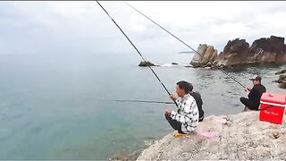Рыбалка и уха на скалах Байсепа возле Куинёна