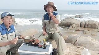 Первая морская рыбалка у Хочама и обед из улова