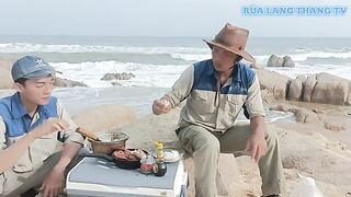 Первая морская рыбалка у Хочама и обед из улова