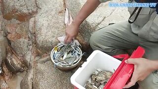 Первая морская рыбалка у Хочама и обед из улова