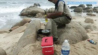 Первая морская рыбалка у Хочама и обед из улова