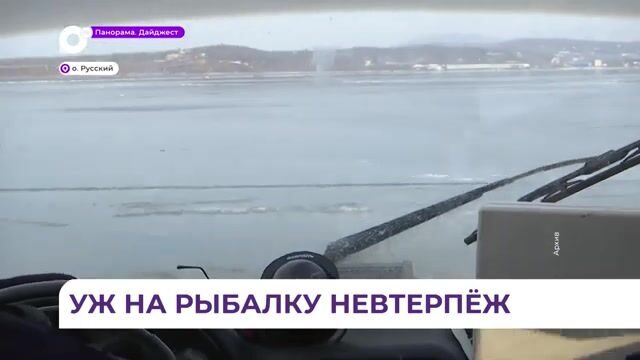 Рыбаки на первом льду бухты Новик у острова Русский: старый репортаж о зимней рыбалке