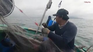В море на круглой лодке у Лонгхая: ночная сеть и утренний улов