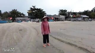 Утро в рыбацкой деревне Лонгхай: ждем лодки и помогаем с сетью