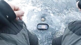 Два крупных сига на первом зимнем выходе по югу Онеги