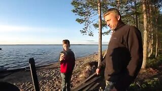 День рождения на Онеге: судак, коптильня и походная баня