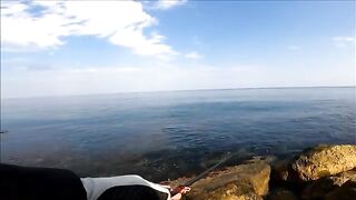 Сарган и ставрида с камней на утреннем Синопе
