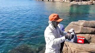 Утро на мысе Йен у Куинёна: рыба для обеда и длинный день на камнях