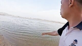 Лонгхай после сильной волны: ставим сеть на мелководье