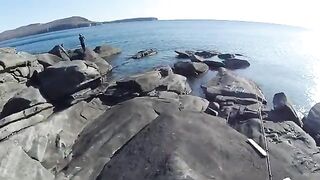 С новым спиннингом к мысу Тобизина на острове Русский