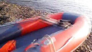 Остров Русский на лодке Gladiator 330: рыбалка и троллинг на обратном пути