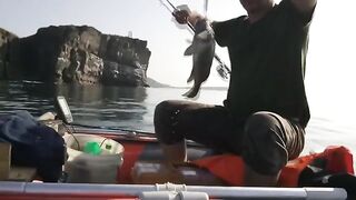 Остров Русский на лодке Gladiator 330: рыбалка и троллинг на обратном пути