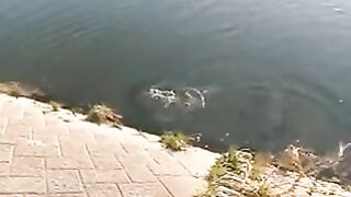Рыбалка у городской воды в Осаке: спиннинг и возвращение рыбы