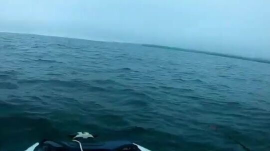 Первый выход за кальмаром ночью у мыса Вятлина на острове Русский