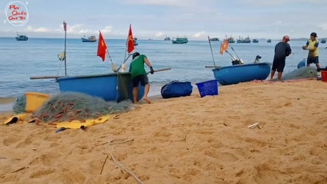 Рыбацкое утро на Фукуоке: лодки приносят свежий улов к берегу Зыонгдонга
