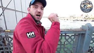 Мартовская ставрида на Галатском мосту в Стамбуле: рыбалка самодуром и улов за два часа