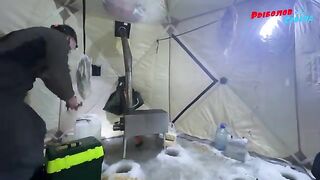 Подледная навага и корюшка в Унской губе с поездкой на снегоходе и возвращением до ухода воды