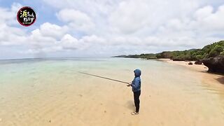 Семейная рыбалка с сестрами на Исигаки: соревнование у воды и рыба на сливочном масле