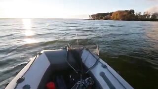 Первый выход с эхолотом на Минское море в поисках сома и хищника до вечернего троллинга