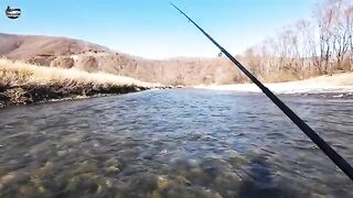 Ноябрьский хариус на Уссури в Приморье при морозе минус тринадцать и ловле на разные мушки