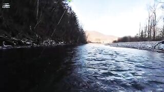 Ноябрьский хариус на Уссури в Приморье при морозе минус тринадцать и ловле на разные мушки