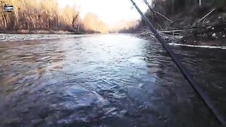 Ноябрьский хариус на Уссури в Приморье при морозе минус тринадцать и ловле на разные мушки